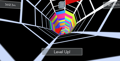 My achievement in Tunnel Rush game